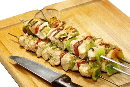 skewers chickenの写真素材