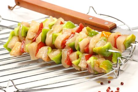 skewers chickenの写真素材