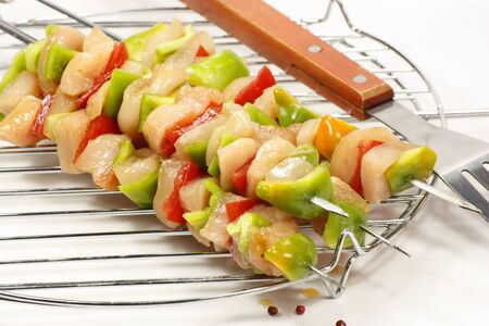skewers chickenの写真素材