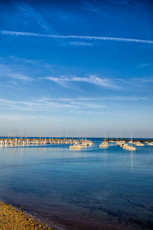 port of the town of Jard-sur-mer in VendÃ©eの写真素材