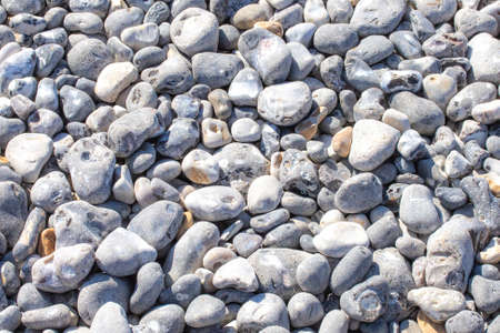 pile of pebbles on a beachの写真素材