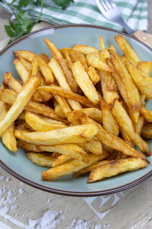French fries in a round dish