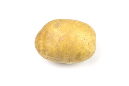 raw potatoes isolated on a white backgroundの写真素材