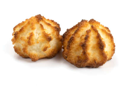 coconut rock cakes isolated on a white background