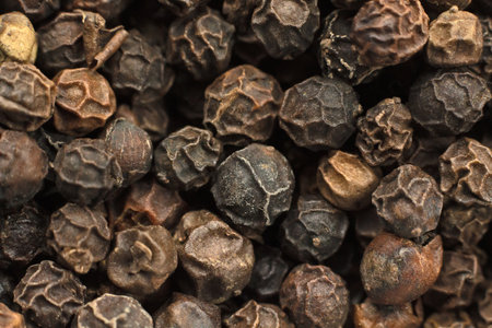 black peppercorns close up