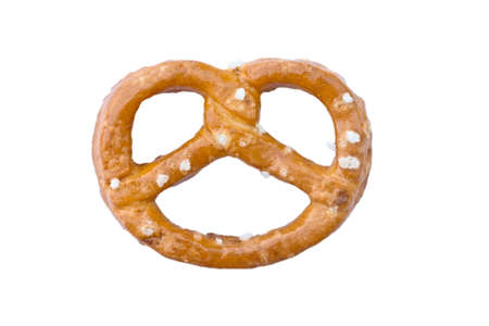 Close up of pretzel isolated on a white backgroundの写真素材