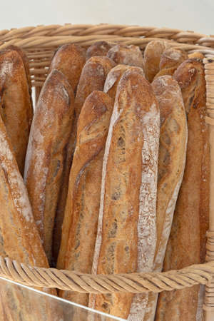 bread sticks in a basket