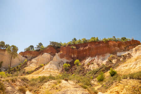 Colorado ProvenÃ§al landscape in Rustrel (France)の写真素材