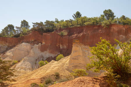 Colorado ProvenÃ§al landscape in Rustrel (France)の写真素材