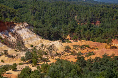 Colorado ProvenÃ§al landscape in Rustrel (France)の写真素材