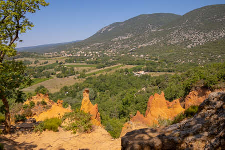 Colorado ProvenÃ§al landscape in Rustrel (France)