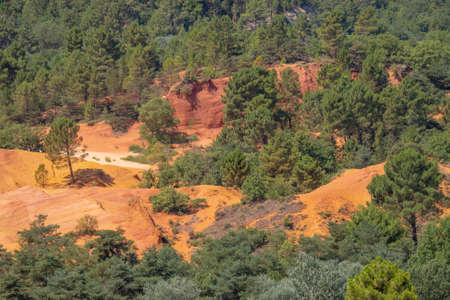 Colorado ProvenÃ§al landscape in Rustrel (France)の写真素材
