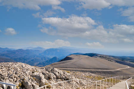 road to the top of Mont-Ventouxの写真素材
