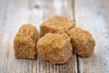 pieces of cane sugar on a table
