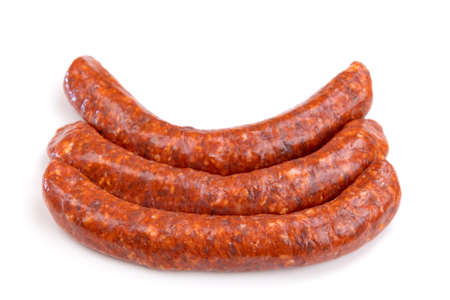 merguez on a white backgroundの写真素材