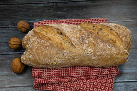 nut bread on a gray background