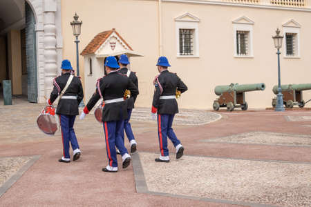 changing of the guard ceremony at Monaco palaceのeditorial素材