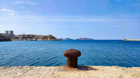 view of the mediterranean sea in the city of Marseilleの写真素材