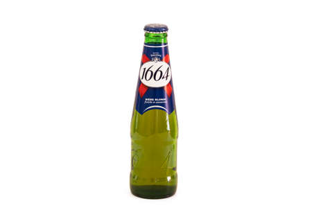 1664 brand beer can isolated on a white backgroundのeditorial素材
