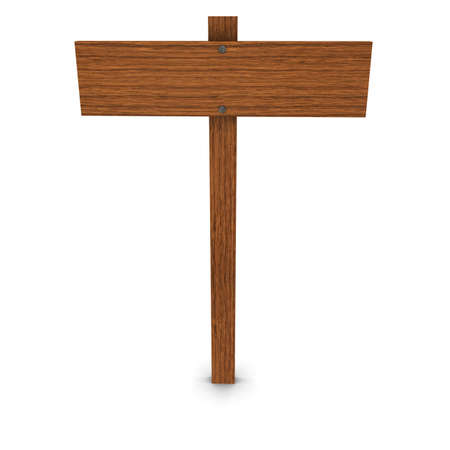 Blank Wooden Signの写真素材