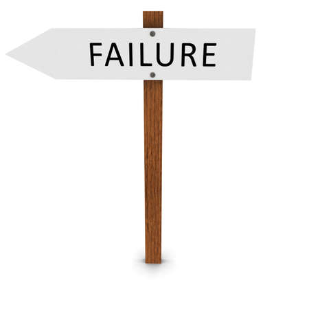 Failure Left Arrow Signの写真素材