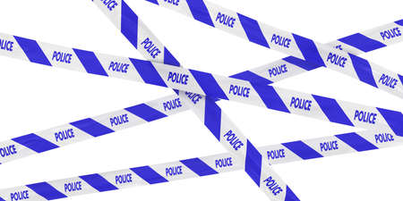Striped Police Tape Backgroundの写真素材
