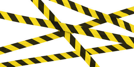 Yellow and Black Striped Hazard Tape Backgroundの写真素材