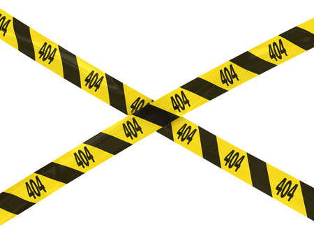 404: Page Not Found Barrier Tape Crossの写真素材