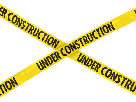 UNDER CONSTRUCTION Tape Crossの写真素材