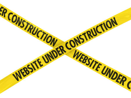 Website Under Construction Barrier Tape Crossの写真素材