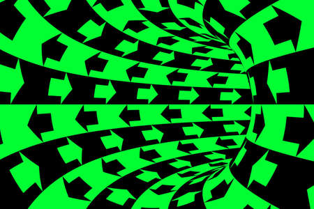 Download/Upload Concept - Green Glowing Arrows Tunnel Backgroundの写真素材
