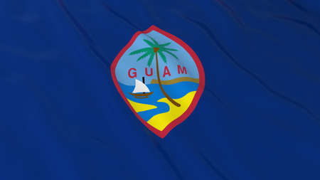 Flag of Guam 3D Illustrationの写真素材