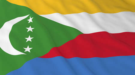 Flag of Comoros 3D Illustration