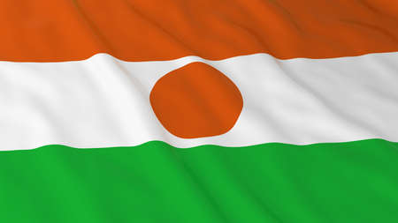 Flag of Niger 3D Illustrationの写真素材