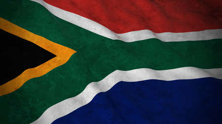 Grunge Flag of South Africa - Dirty South African Flag 3D Illustrationの写真素材