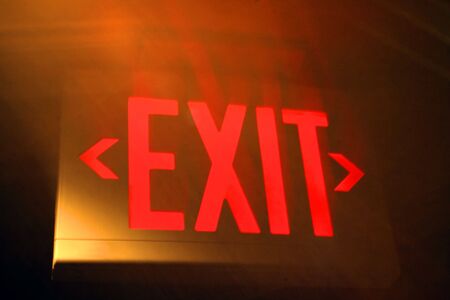 exit signの写真素材