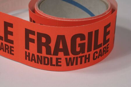fragile stickerの写真素材