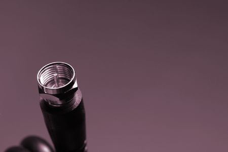 cable coax over purpleの写真素材