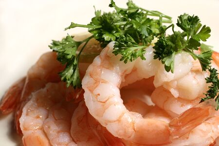 cooked shrimpの写真素材