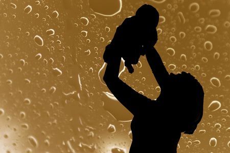 abstract mother and の写真素材