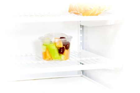 fruits in fridgeの写真素材