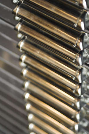 ancient printing machine close up in print shopの写真素材