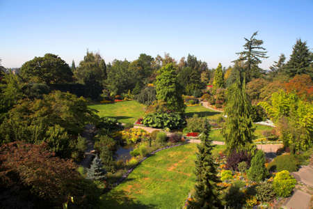 queen elisabeth park at day time in vancouverの写真素材