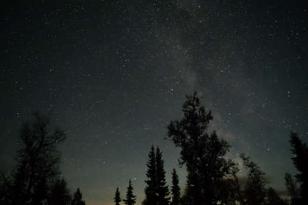 Sky full of stars. Taken in the middle of night, Milkyway.の写真素材