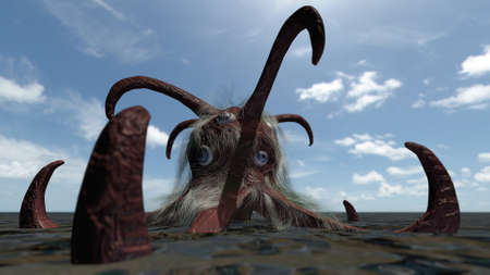 Fantasy comic seamonsterの写真素材