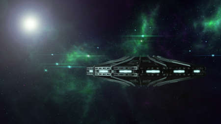 Amazing UFO in the cosmosの写真素材