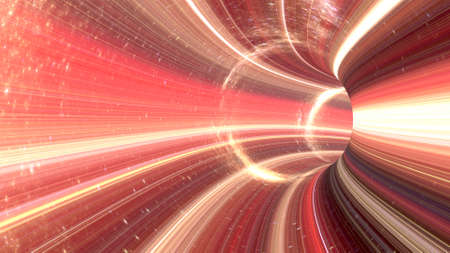 3D rendering Cosmic wormhole tunnelの写真素材