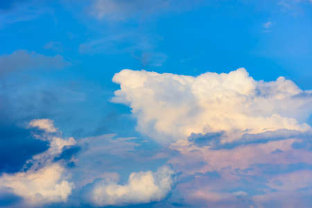 Clouds and colors in the sky during late summer afternoon