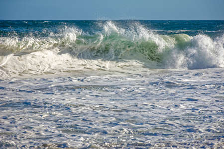 Wave crashing at Ipanema beach in Rio de Janeiro