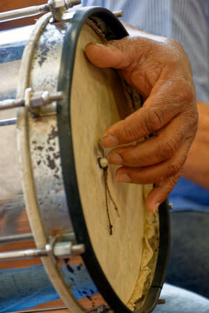Typically Brazilian percussion instrument called Cuica and used mainly in samba and carnivalの写真素材